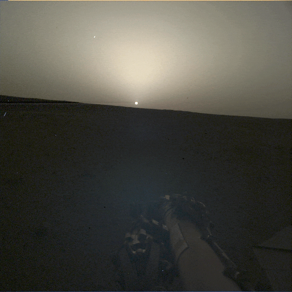 InSight Captures a Martian Sunrise and Sunset (Figure B)