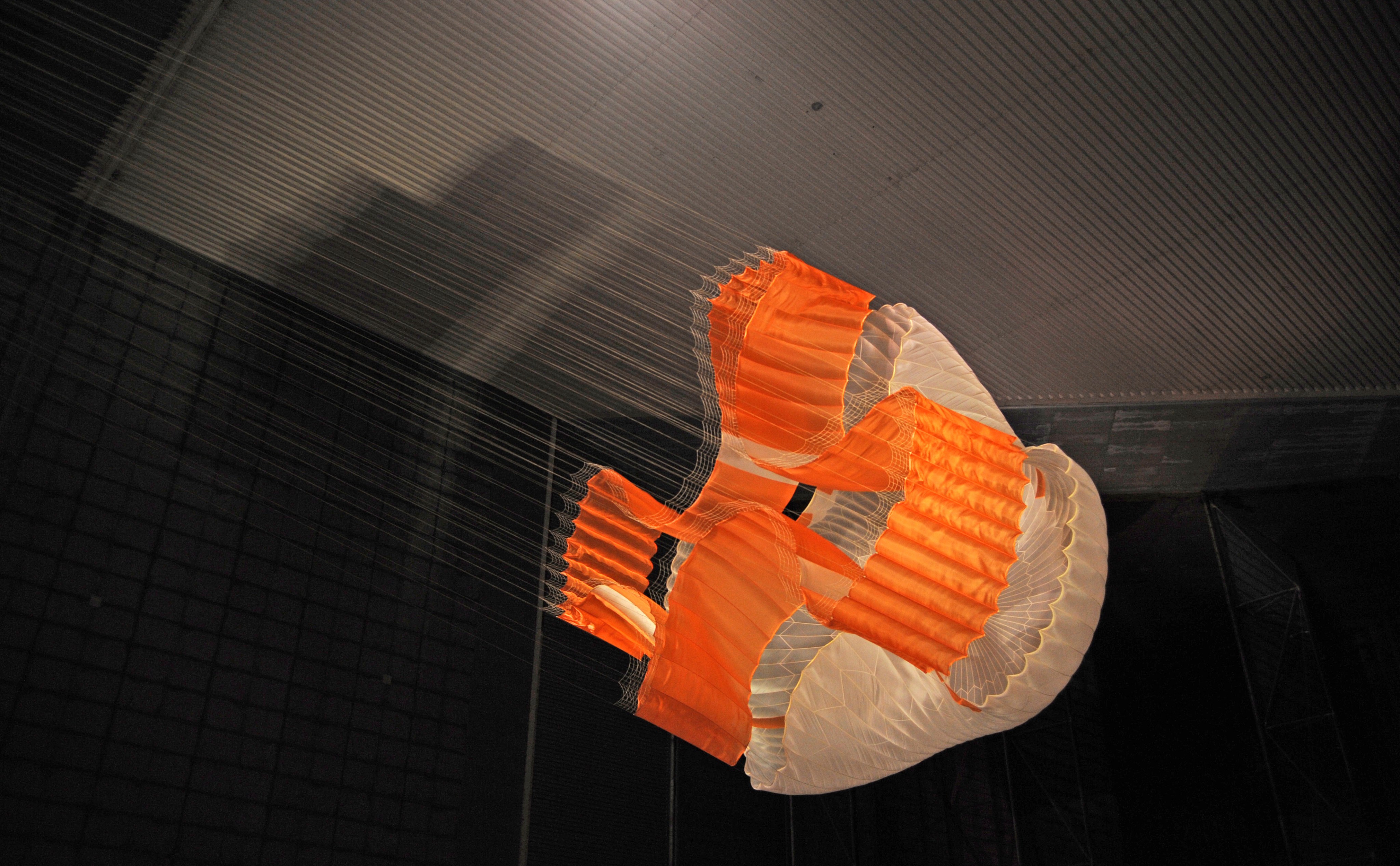 Parachute Opening During Tests for Mars Science Laboratory