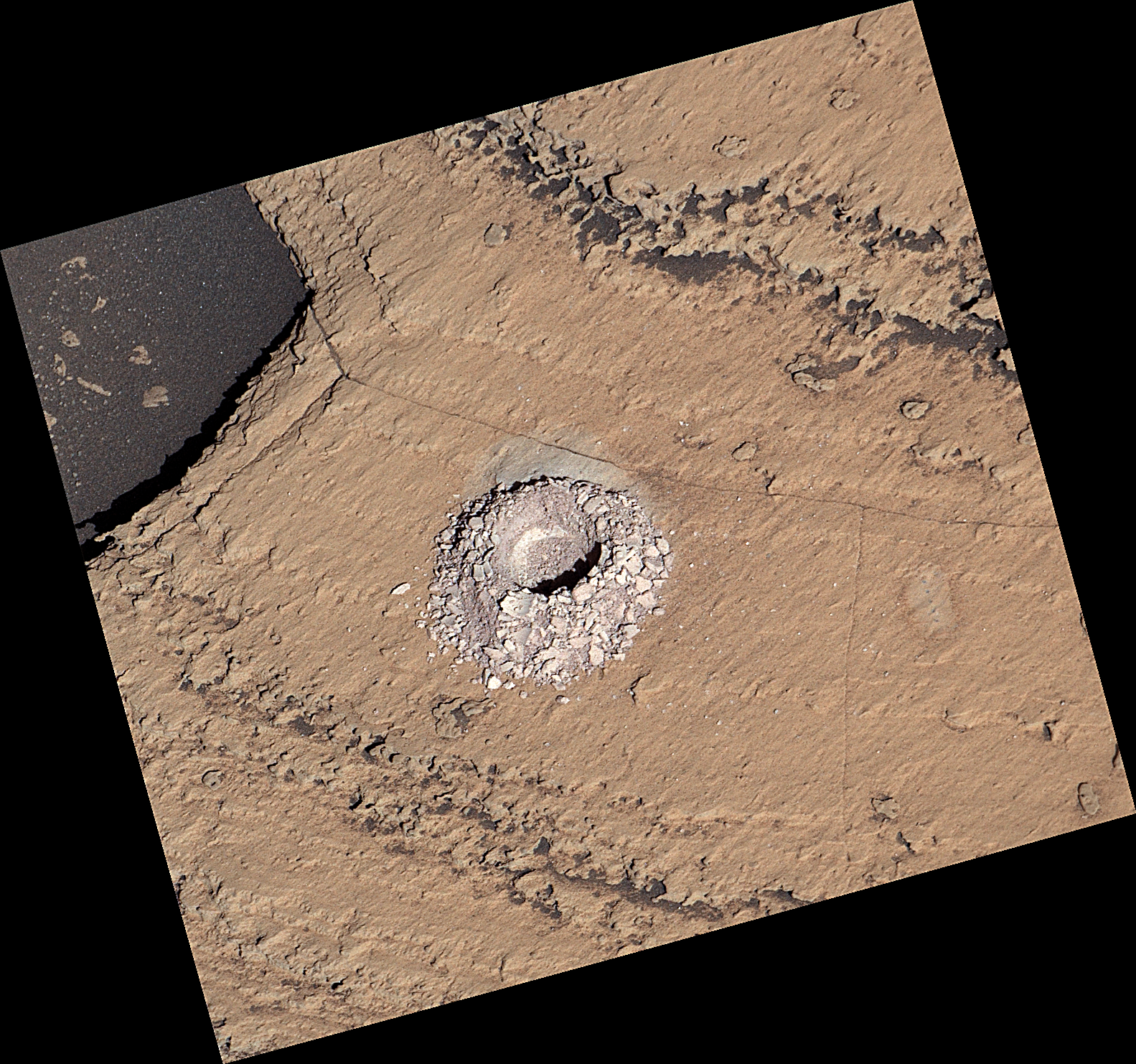 Curiosity Views ‘Sequoia’ Using Its Mastcam: NASA’s Curiosity Mars rover used the drill on the end of its robotic arm to collect a sample from a rock nicknamed “Sequoia” on Oct. 17, 2023, the 3,980th Martian day, or sol, of the mission. The rover’s Mastcam captured this image.