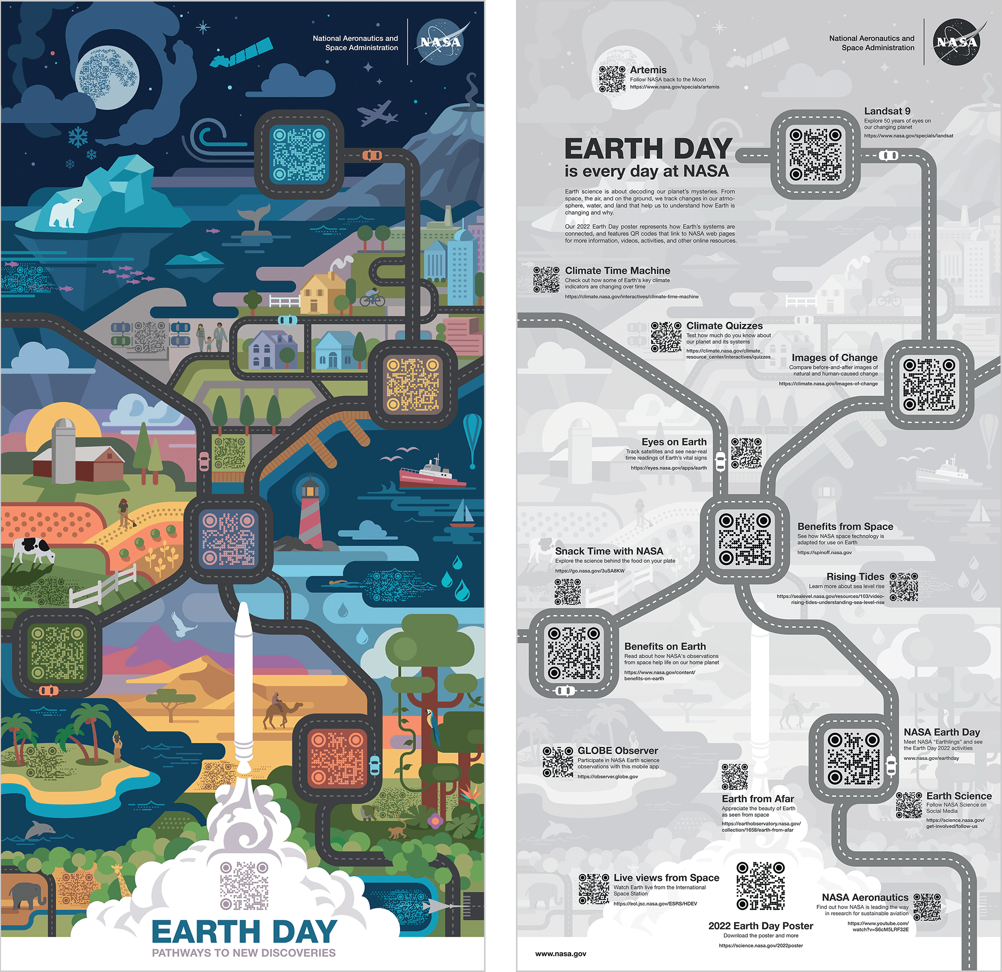 A preview of the layout for the Earth Day 2022 poster