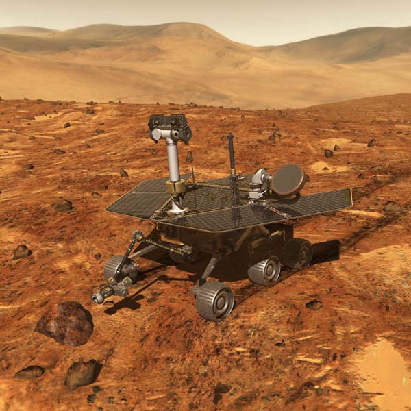 NASA's twin robot geologists, the Mars Exploration Rovers, will launch toward Mars in 2003 in search of answers about the history of water on Mars.