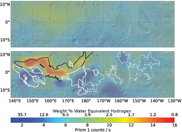Analysis Sharpens Mars Hydrogen Map