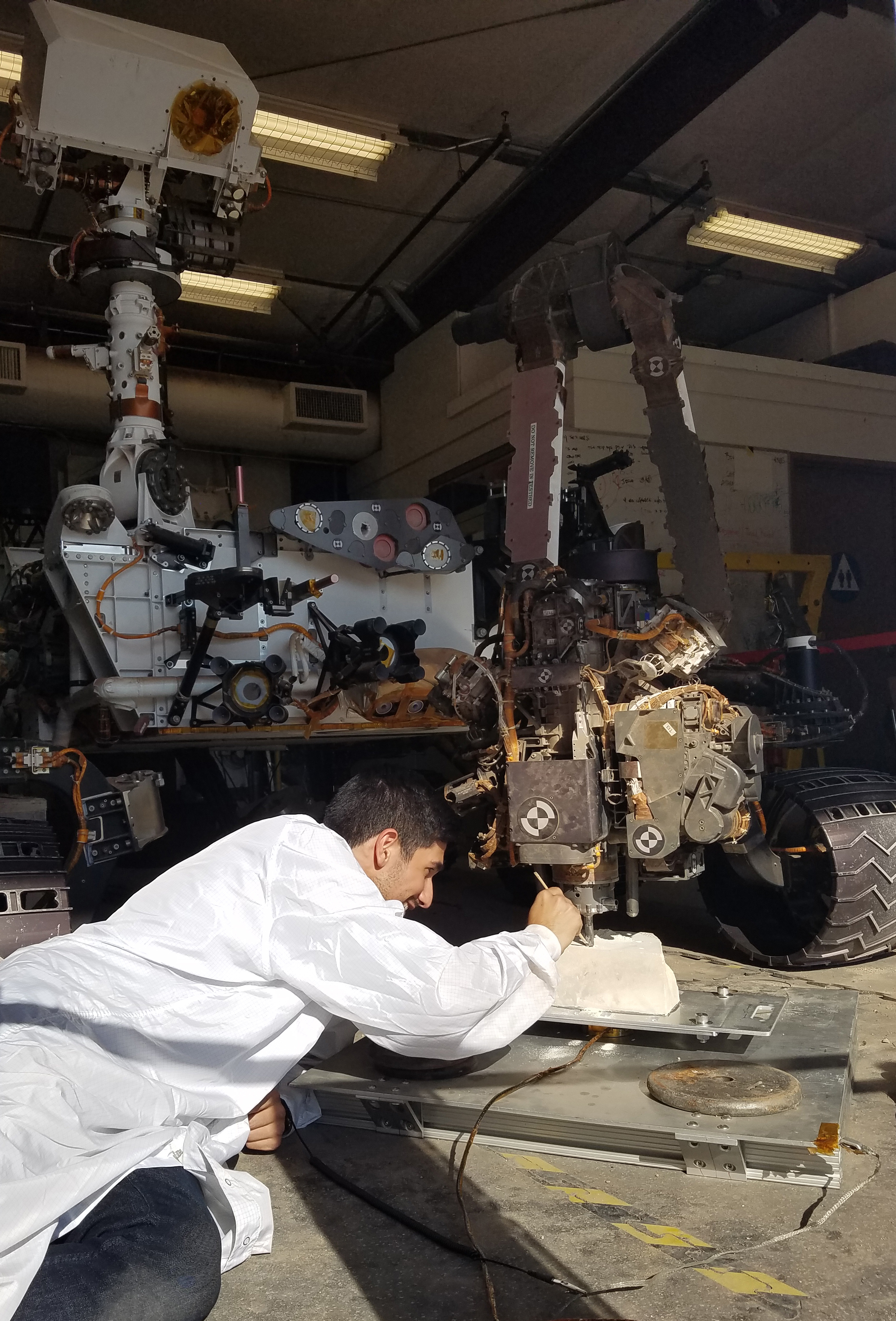 Testing New Techniques for Mars Rover Rock-Drilling
