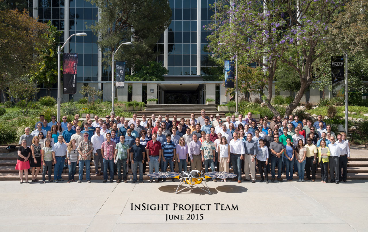 The InSight Team at NASA's Jet Propulsion Laboratory, JPL, in June 2015.