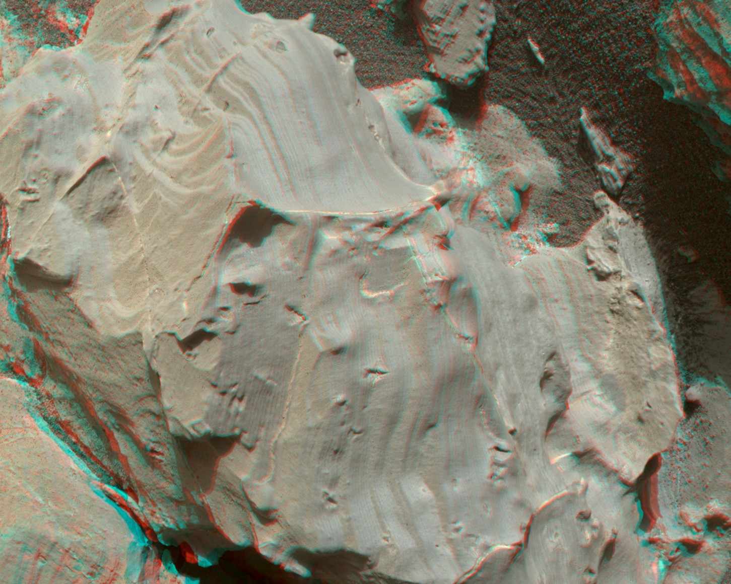 3d view of layered rock