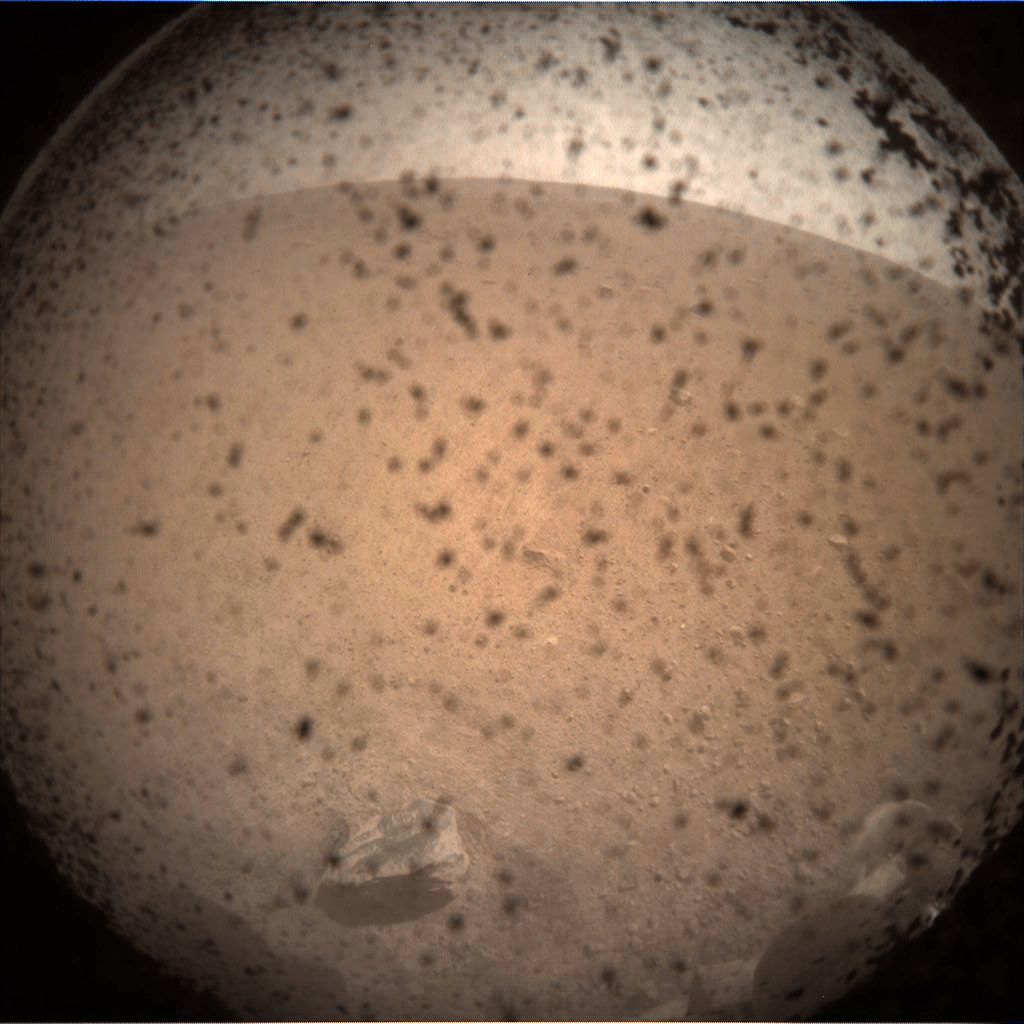This is the first image taken by NASA’s InSight lander on the surface of Mars.