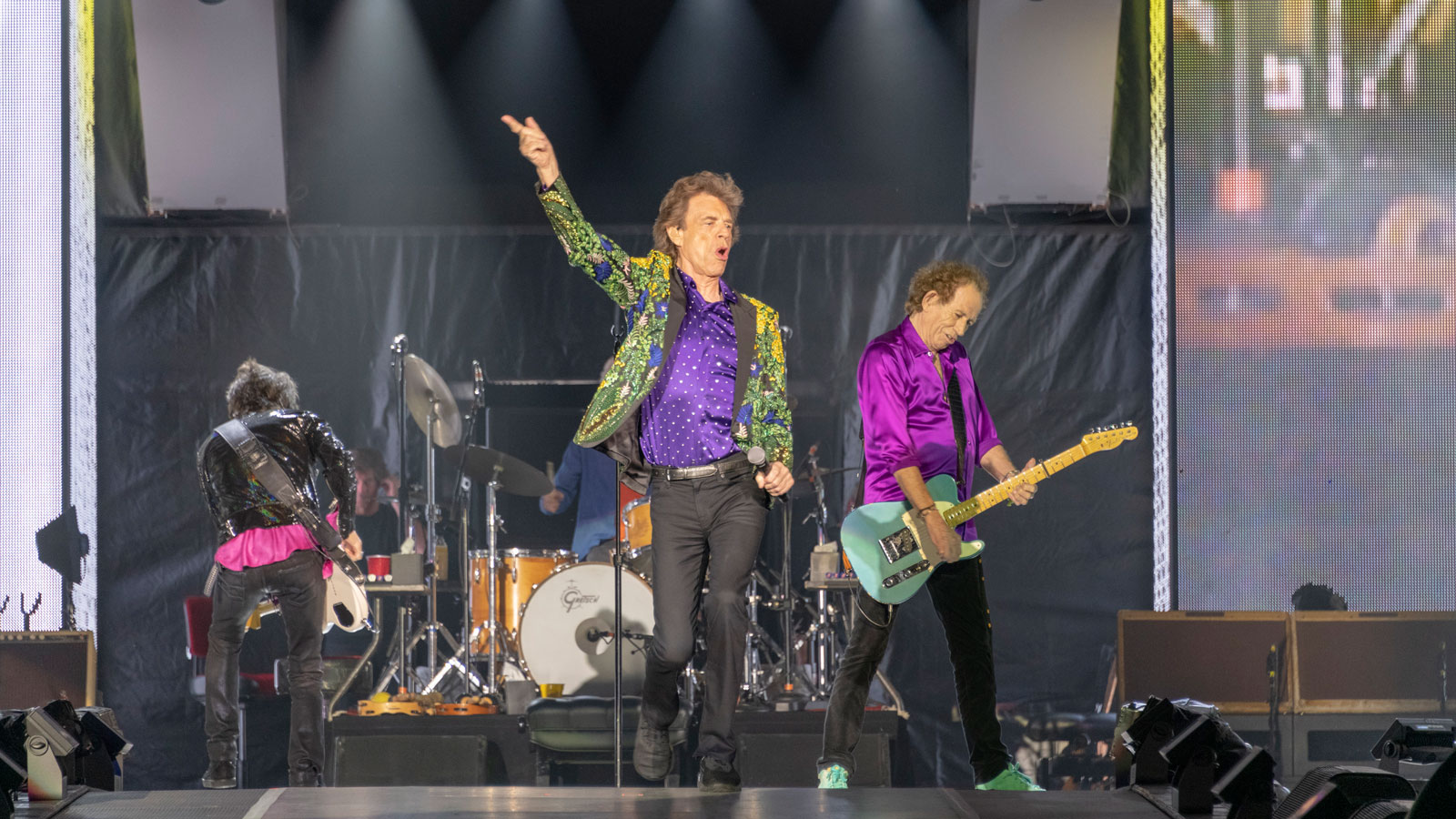 The Rolling Stones took the stage at the Rose Bowl on Aug. 22, 2019. NASA's Mars InSight lander team named a Martian rock "Rolling Stones Rock."