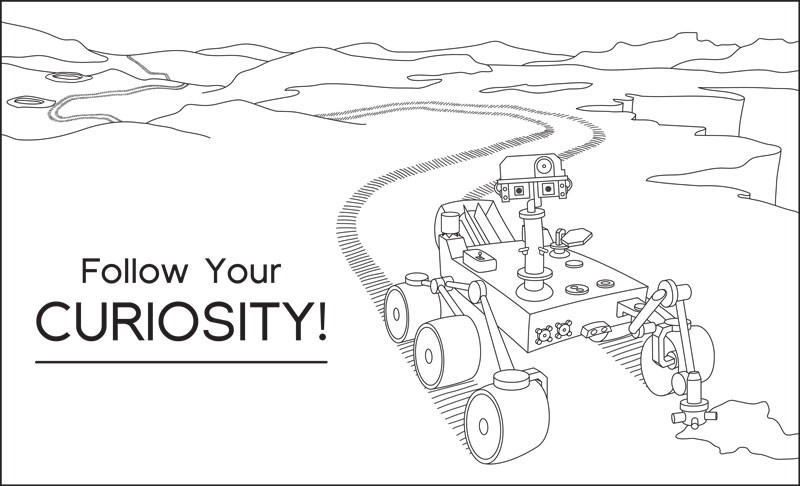 Download NASA's Mars Curiosity rover coloring sheet.