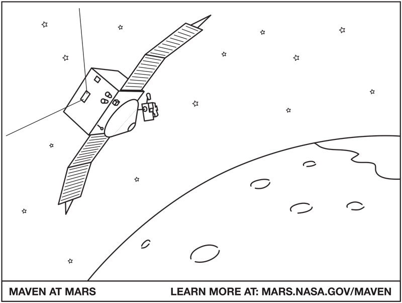 Download NASA's Mars Orbiter coloring sheet.