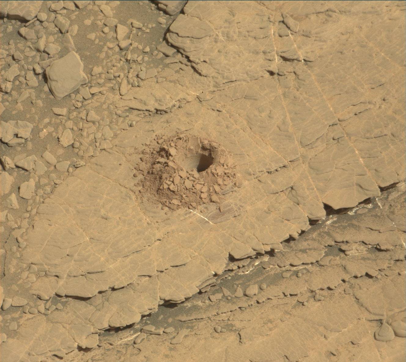 Sol 2488: Success on the 22nd Drill Hole; Happy Landing Day--On to Year 8!
