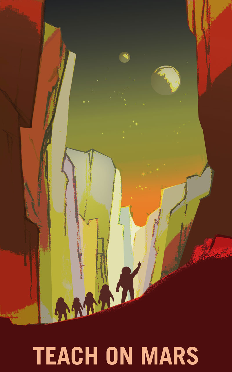 Teach on Mars and its Moons Poster