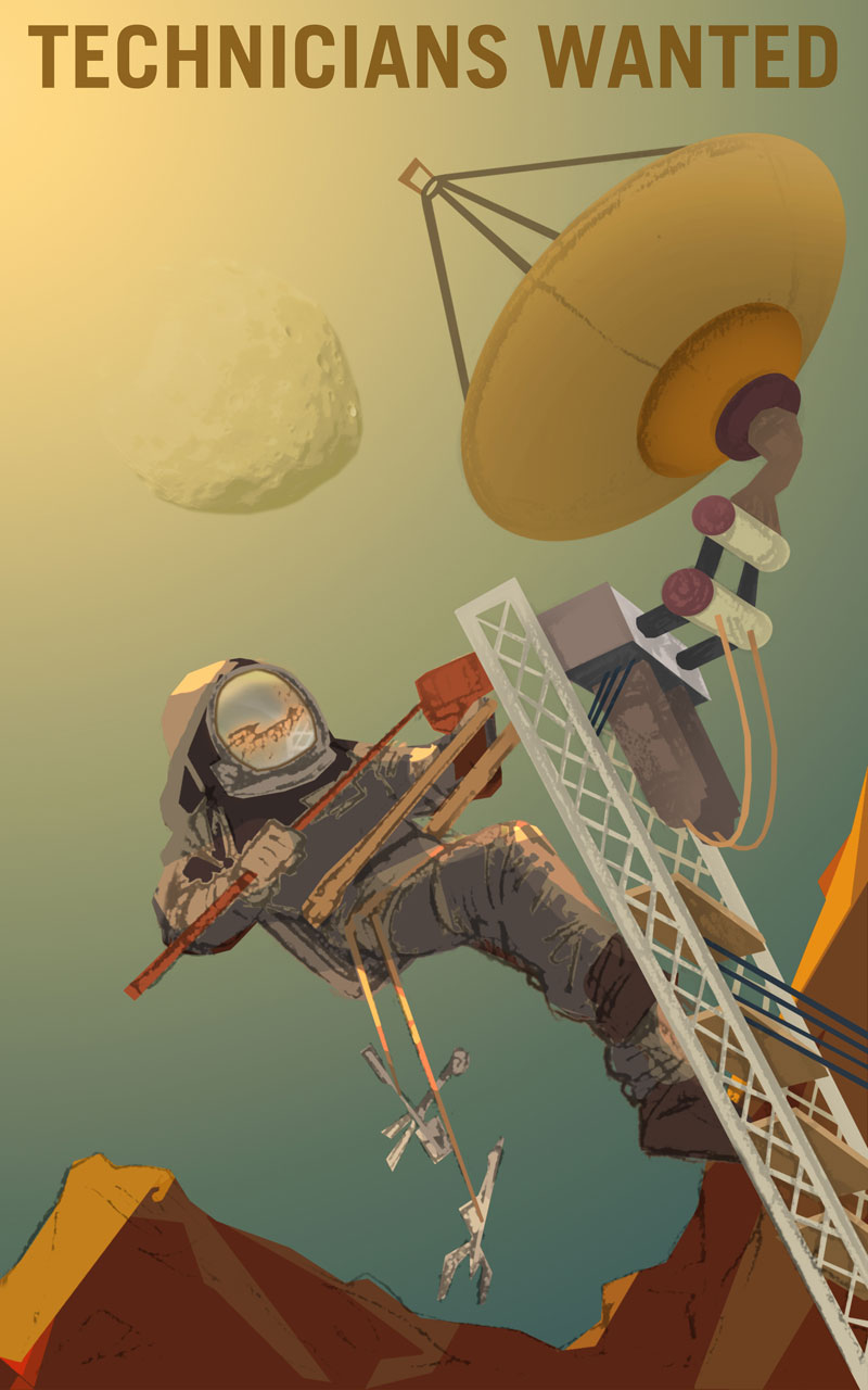 Technicians Wanted to Engineer our Future on Mars Poster