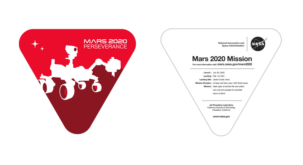 Mars 2020 sticker (English)