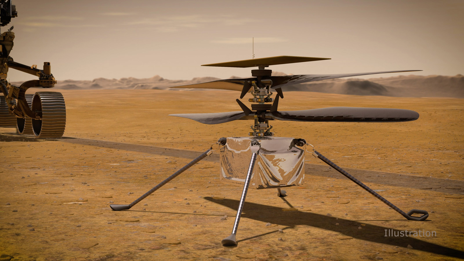 illustration of NASA's Ingenuity Mars Helicopter