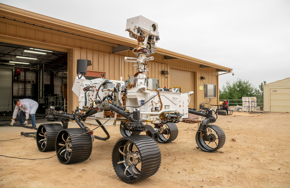 The full-scale engineering model of Perseverance rover