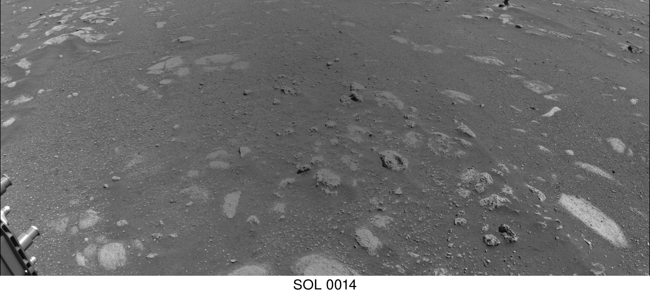 The imagery for this animated gif was taken on March 5, 2021, by a Navigation Camera on NASA’s Perseverance rover during its first drive on Mars.