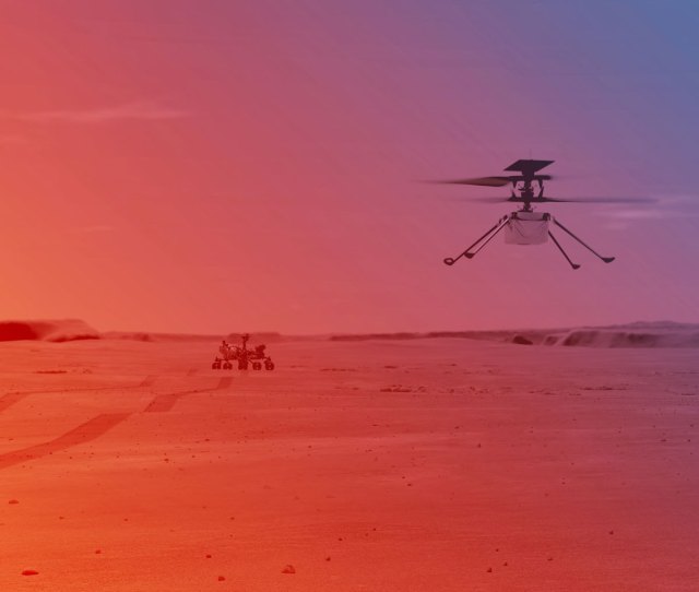 
			Ingenuity Helicopter on Mars (Illustration)			