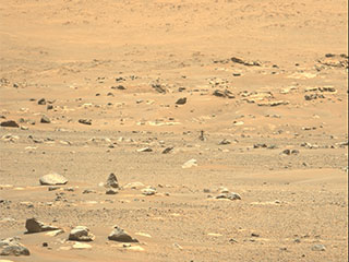 This image of Ingenuity was taken on May 23, 2021 – the day after its sixth flight – by the Mastcam-Z instrument aboard the Perseverance Mars rover.