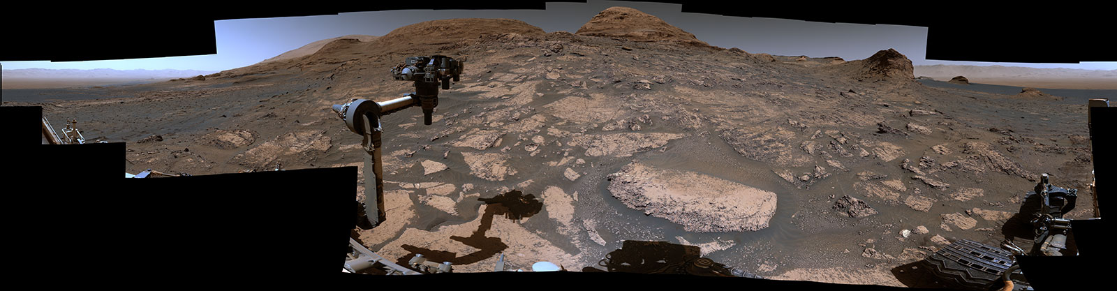 NASA’s Curiosity Mars rover used its Mast Camera, or Mastcam, to capture this 360-degree view on July 3, 2021, the 3,167th Martian day, or sol, of the mission.