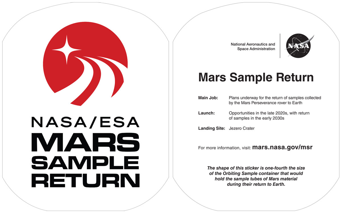 Download a PDF of the Mars Sample Return sticker.