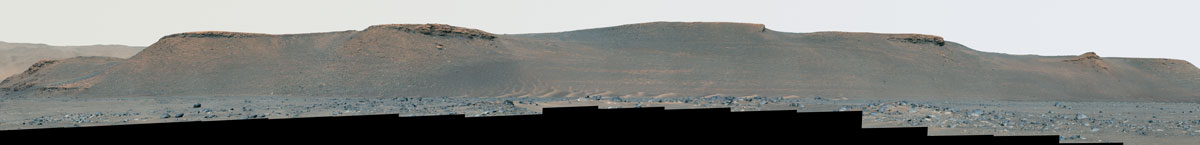 NASA’s Perseverance rover used its Mastcam-Z camera to capture this enhanced color view of the eroded eastern edge of the delta within Mars’ Jezero Crater on April 7, 2022, the 402nd Martian day, or sol, of the mission.