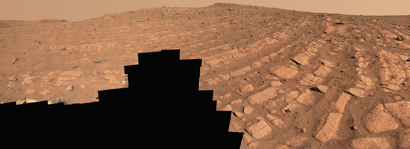 Scientists think that these bands of rocks may have been formed by a very fast, deep river – the first of its kind evidence has been found for on Mars. NASA’s Perseverance Mars rover captured this scene at a location nicknamed “Skrinkle Haven” using its Mastcam-Z camera between Feb. 28 and March 9, 2023.