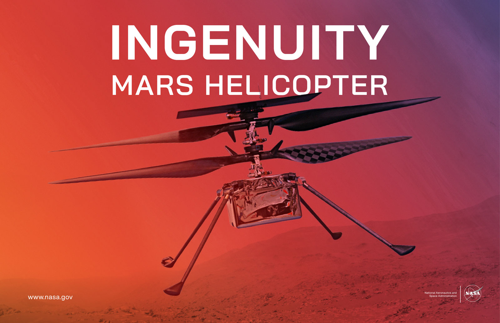 Ingenuity Mars Helicopter Poster - NASA Science