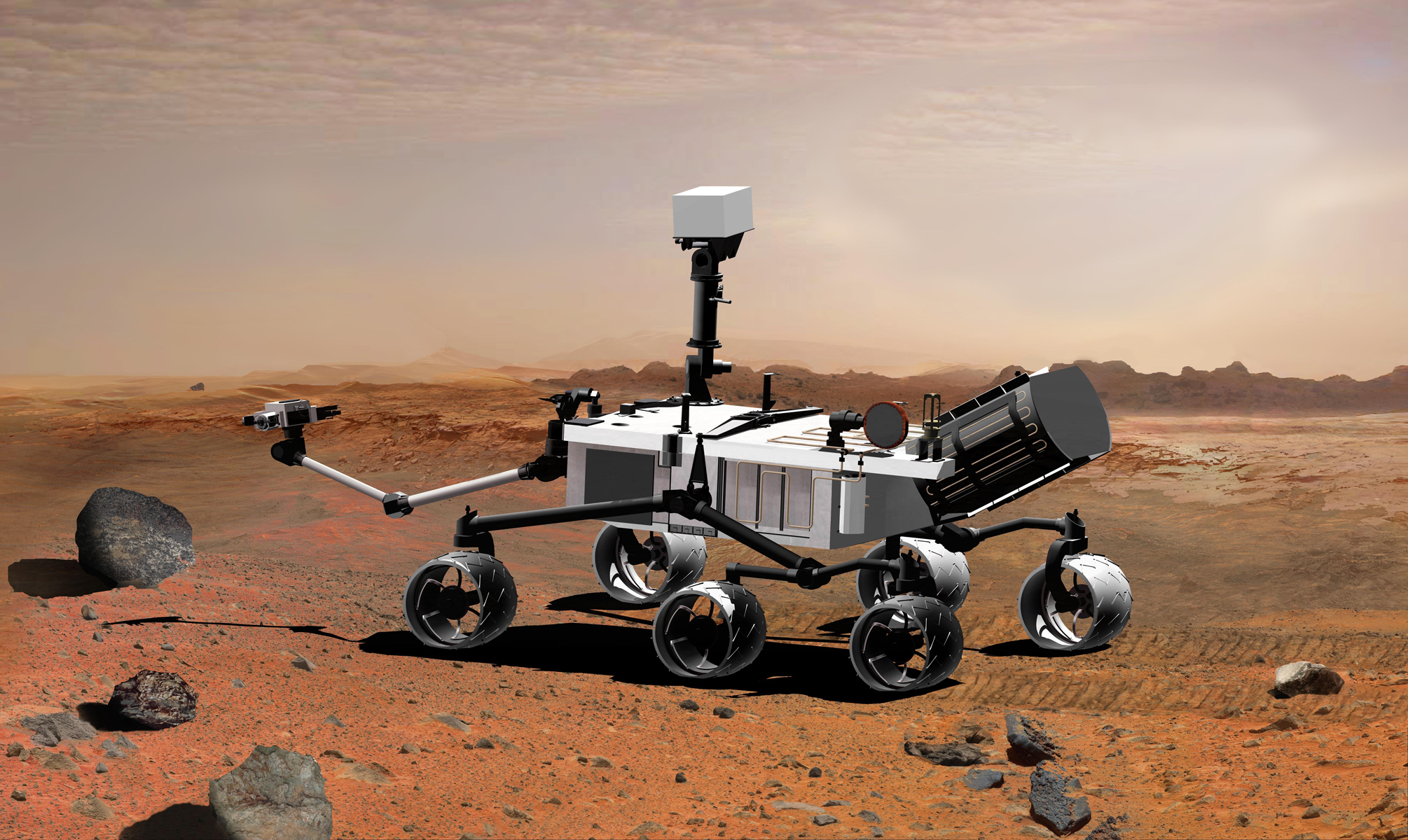 NASA's Mars Science Laboratory, a mobile robot for investigating Mars' past or present ability to sustain microbial life, is in development for a launch opportunity in 2009.