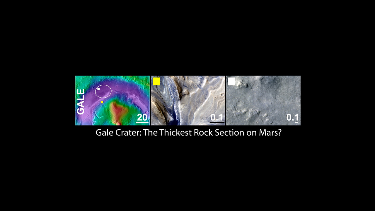 An area inside Gale crater was selected as the landing site for NASA's Mars Science Laboratory mission.