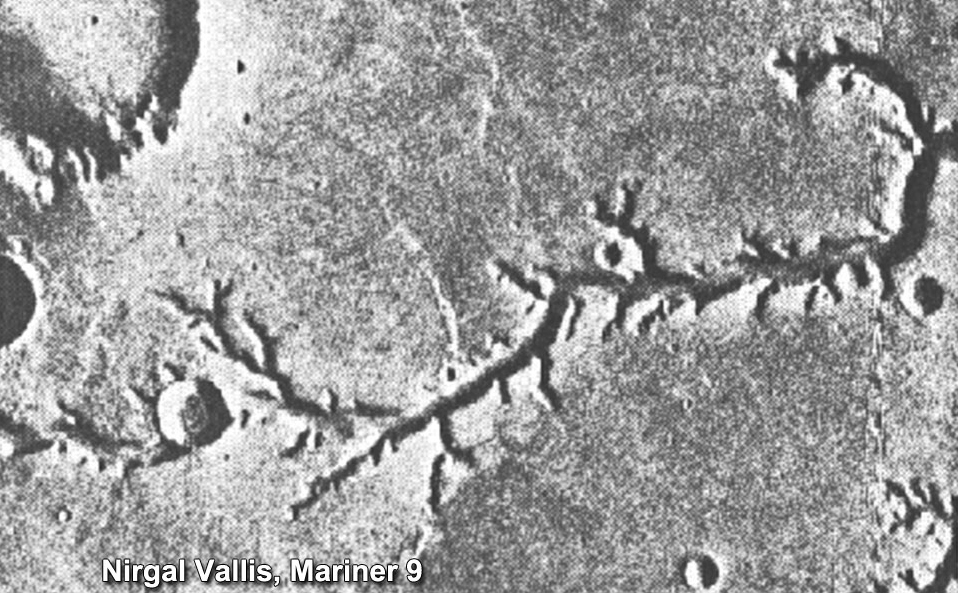 This view of channels on Mars came from NASA's Mariner 9 orbiter. In 1971, Mariner 9 became the first spacecraft to enter orbit around Mars.