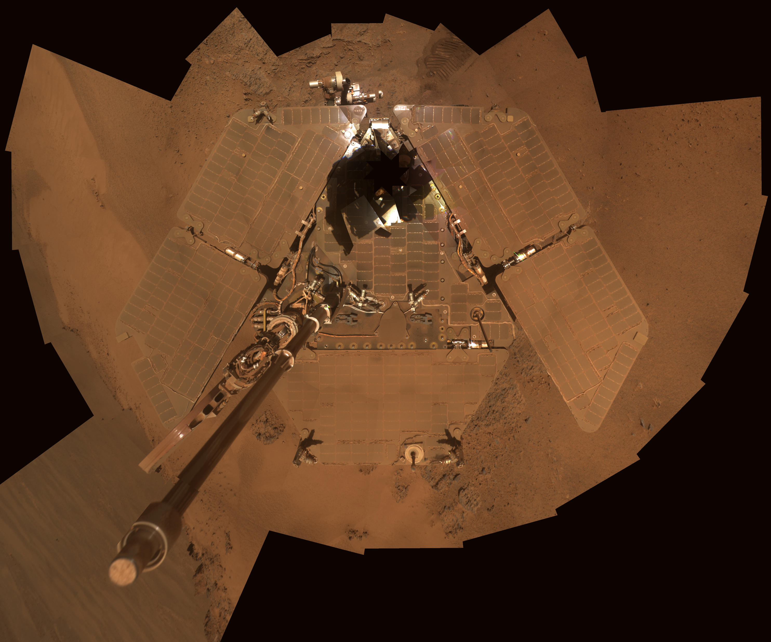 Dusty Mars Rover Selfie