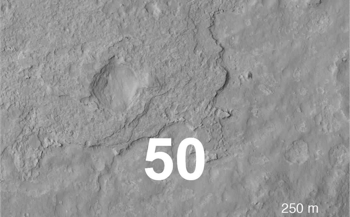 Close-up of Curiosity's Landing Region