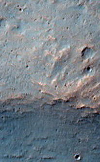 Image of Hesperia Planum from the HiRISE camera on Mars Reconnaissance Orbiter.
