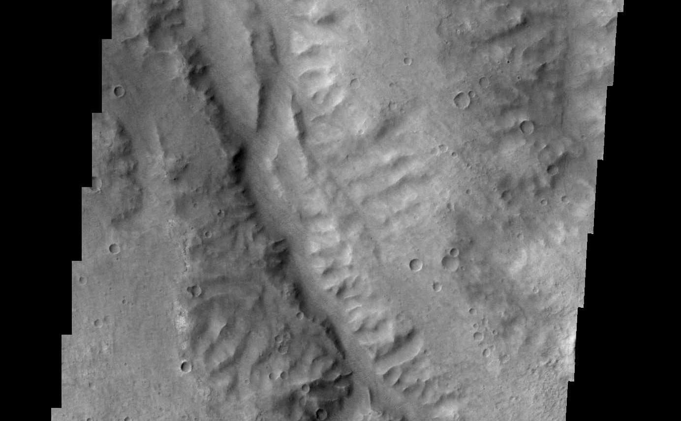 This unnamed channel drains part of Margaritifer Terra.