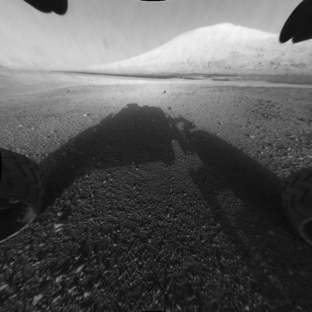 This image taken by NASA's Curiosity shows what lies ahead for the rover -- its main science target, Mount Sharp.