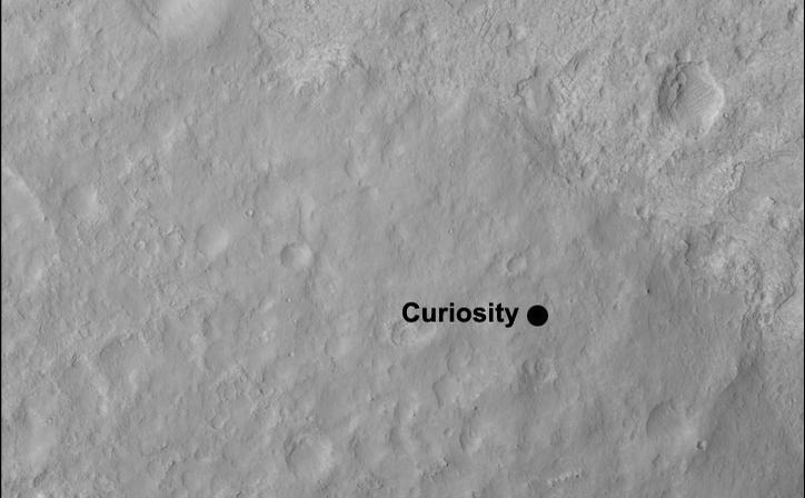 Curiosity's Quad - this image shows the quadrangle where NASA's Curiosity rover landed, now called Yellowknife.