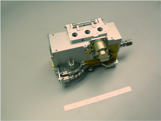 The engineering model of the Extreme Ultraviolet (EUV) sensor that is part of the Langmuir Probe and Waves (LPW)/EUV experiment on MAVEN and will measure the solar EUV input to the atmosphere.