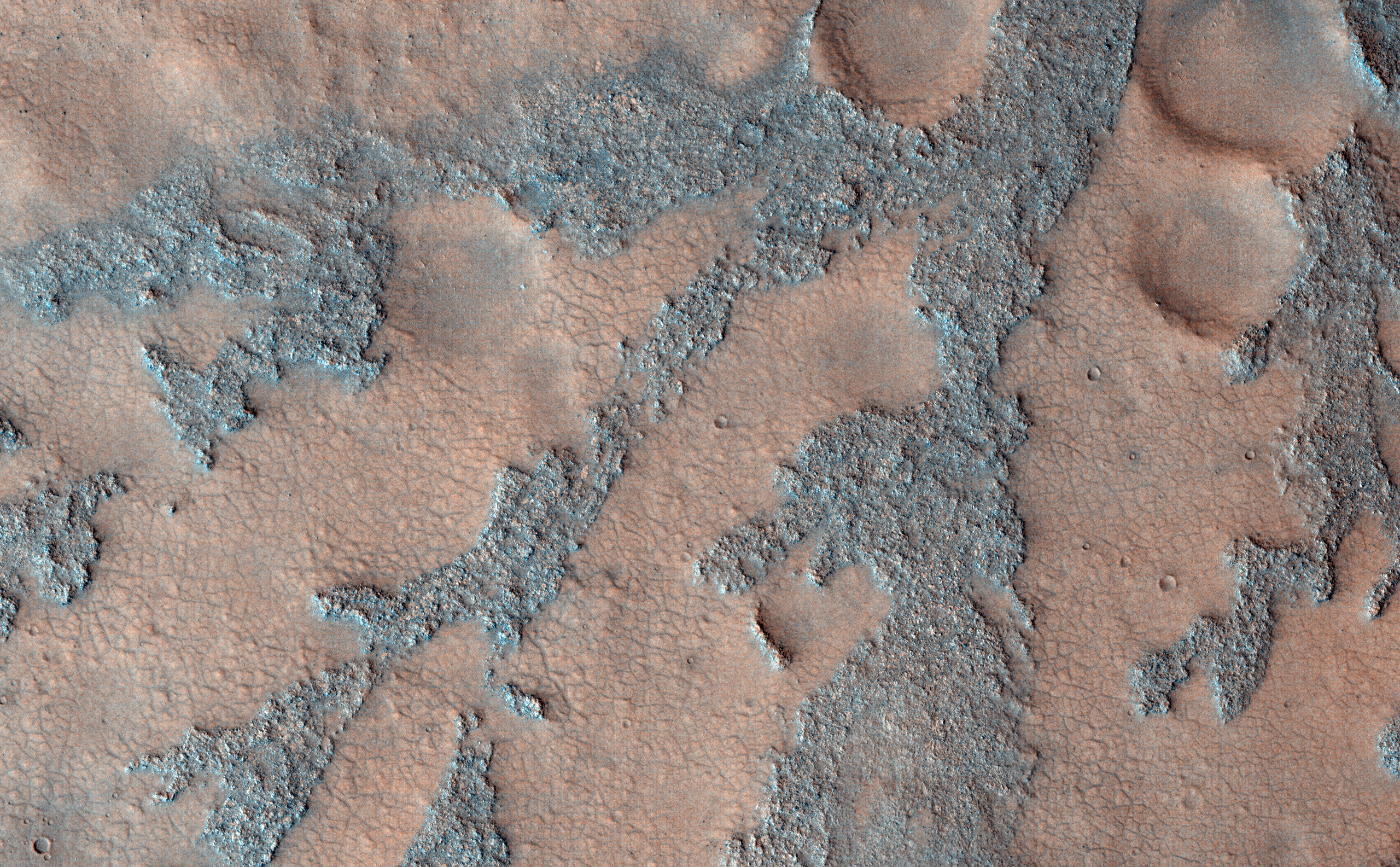 Branched Features on the Floor of Antoniadi Crater
