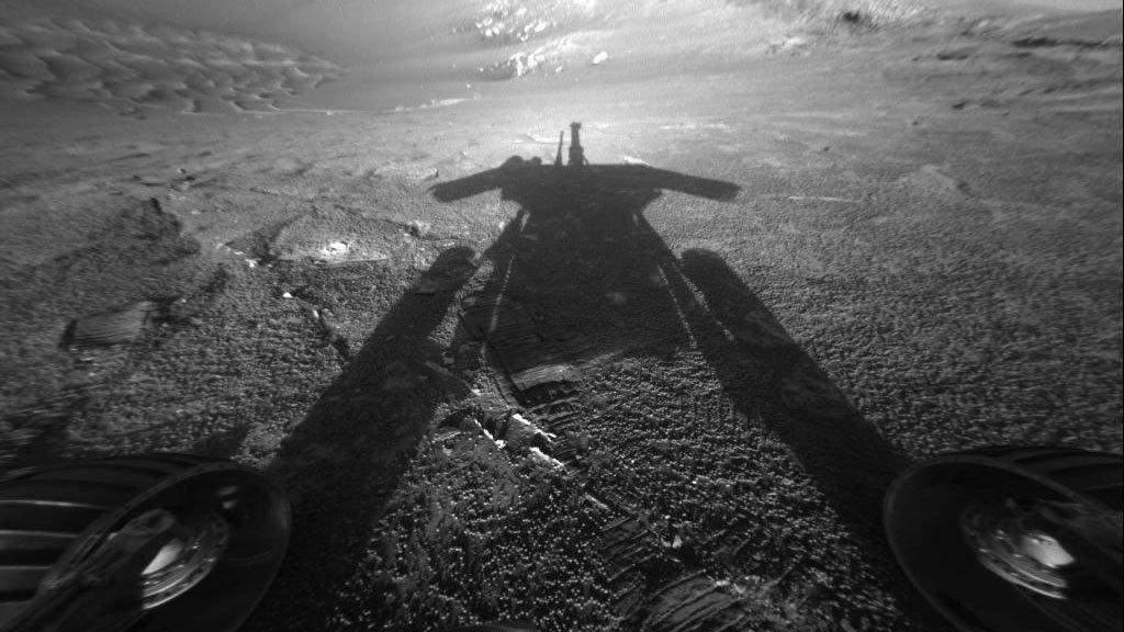Opportunity Catches its Shadow