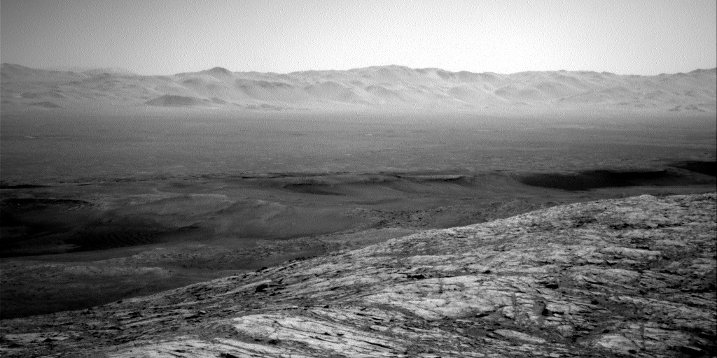 Dust devil survey image looking across the crater trench toward the northern rim on sol 2632.