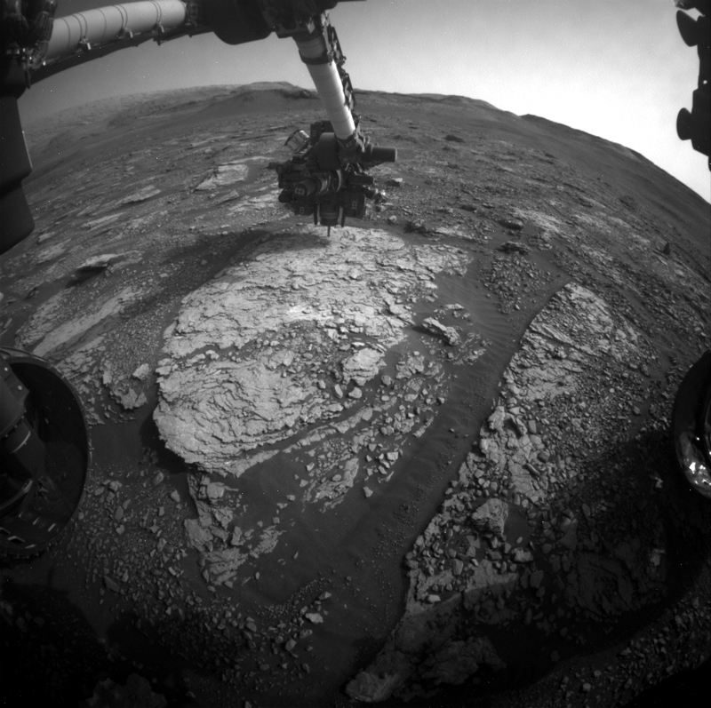 Curiosity's arm at work on Mars