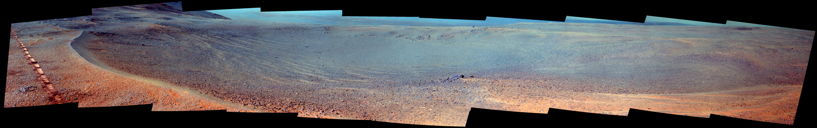 The Pancam on NASA's Opportunity Mars rover imaged this small, relatively fresh crater in April 2017, during the 45th anniversary of the Apollo 16 mission to the moon. The rover team chose to call it "Orion Crater," after the Apollo 16 lunar module. The scene is presented here in enhanced color.