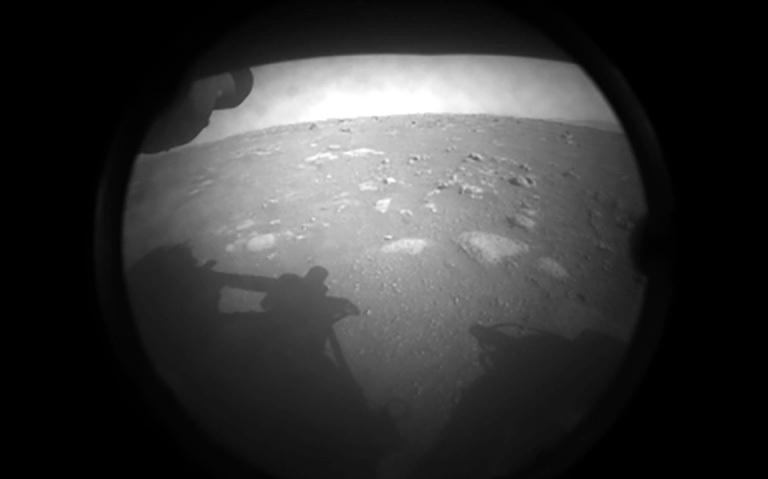 First image of Mars sent back by Perseverance rover