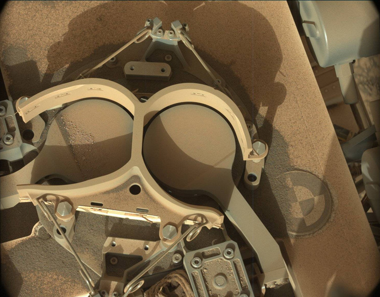Part of Curiosity rover on Mars