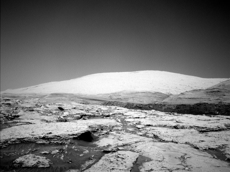 Mount Sharp as seen by the Curiosity