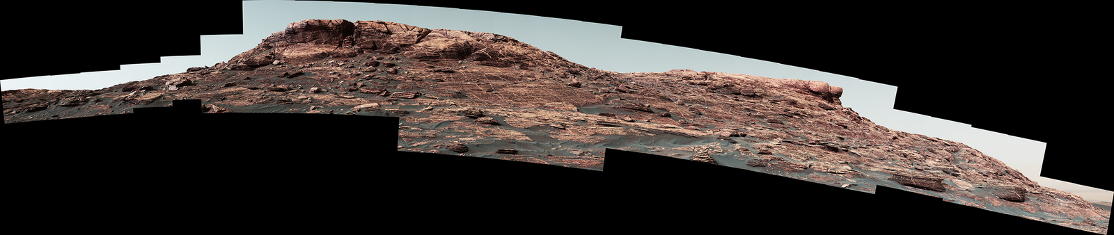 Researchers used the Mastcam on NASA's Curiosity Mars rover to gain this detailed view of layers in "Vera Rubin Ridge" from just below the ridge. The scene combines 70 images taken with the Mastcam's right-eye, telephoto-lens camera, on Aug. 13, 2017.