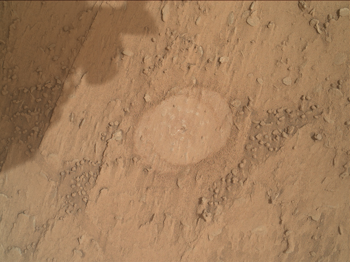 Curiosity acquired this image using its Mars Hand Lens Imager (MAHLI), located on the turret at the end of the rover's robotic arm, on June 22, 2022, Sol 3511 of the Mars Science Laboratory Mission.