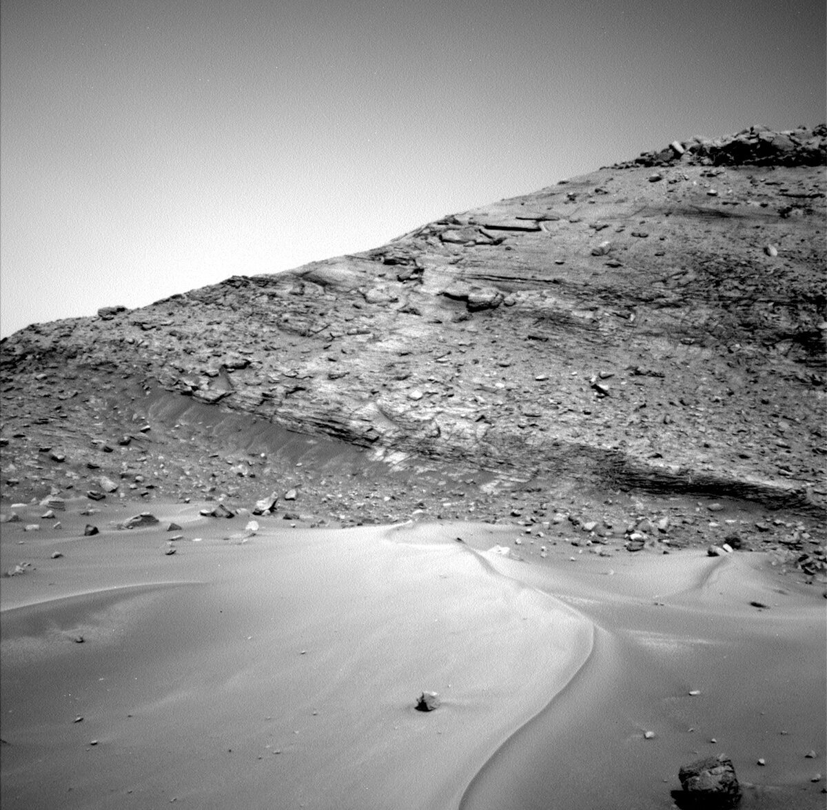 This image was taken by Left Navigation Camera onboard NASA's Mars rover Curiosity on Sol 3556.