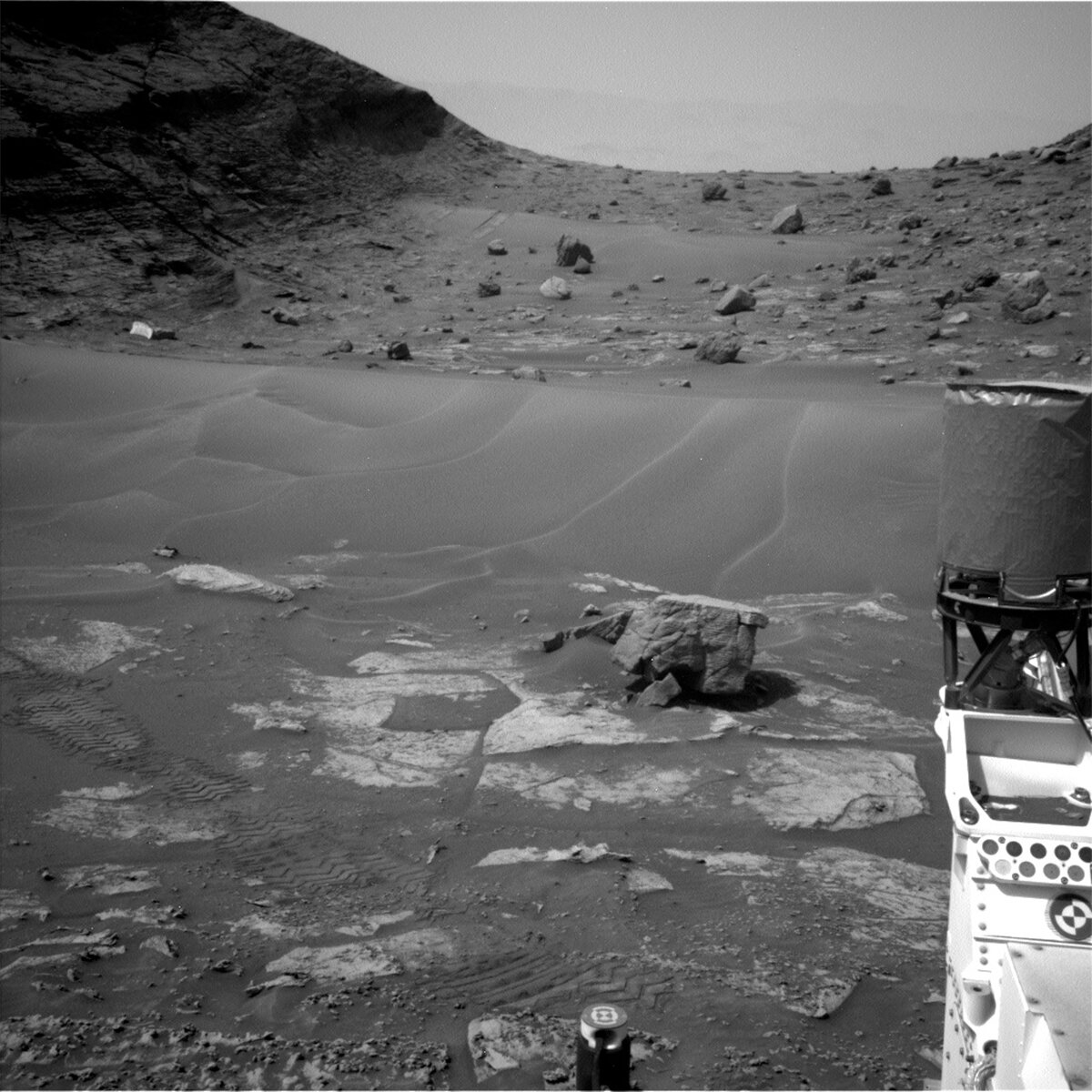 This image looking at the TARS was taken by Left Navigation Camera onboard NASA's Mars rover Curiosity on Sol 3570.