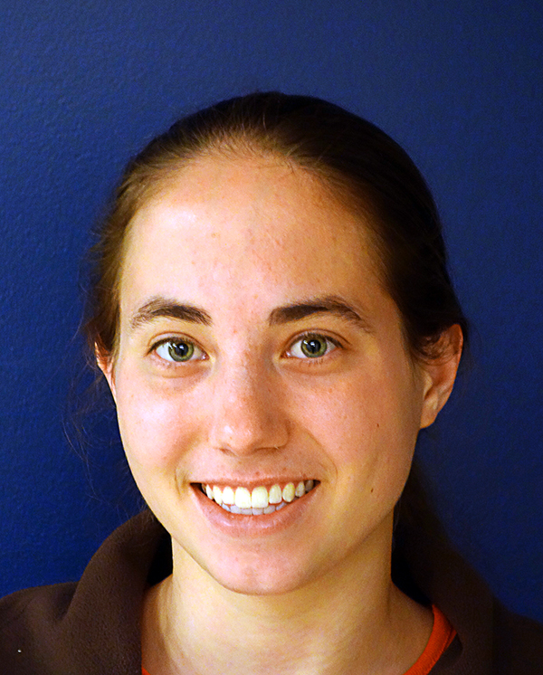 Sarah Heine headshot, female, brown hair pulled back, smile.